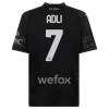 Camiseta de fútbol AC Milan Yacine Adli 7 Cuarta Equipación 23-24 Negra - Hombre